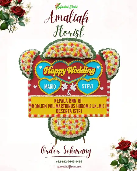 Papan Bunga Pernikahan Werinama